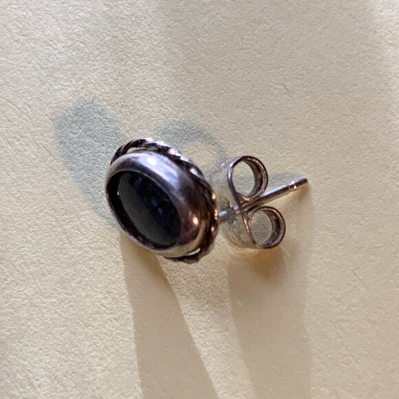 New Listing: Labradorite & Silver Stud Earrings - Picture 5 of 9